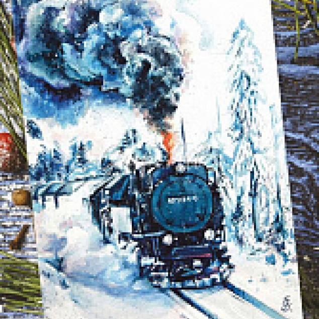 Ansichtkaart, De Winter Express.